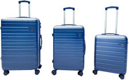 Linder Exclusiv Zestaw walizek podróżnych SC1002 Niebieski