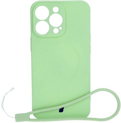 Bizon Etui Case Silicone Magnetic Do Apple Iphone 13 Pro Jasnozielone