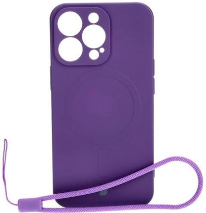 Bizon Etui Case Silicone Magnetic Do Apple Iphone 13 Pro Śliwkowe