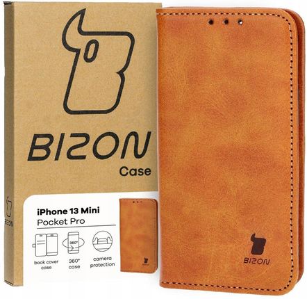 Bizon Etui Case Pocket Pro Do Apple Iphone 13 Mini Brązowe