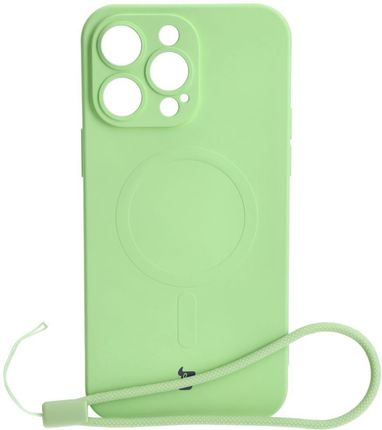 Bizon Etui Case Silicone Magnetic Do Apple Iphone 14 Pro Max Jasnozielone