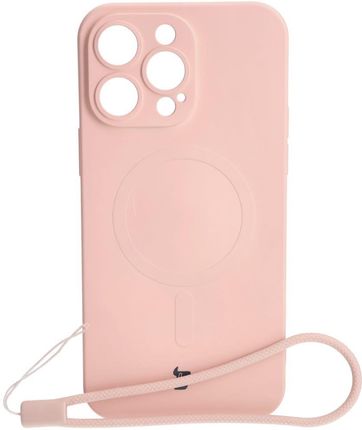 Bizon Etui Case Silicone Magnetic Do Apple Iphone 14 Pro Max Jasnoróżowe
