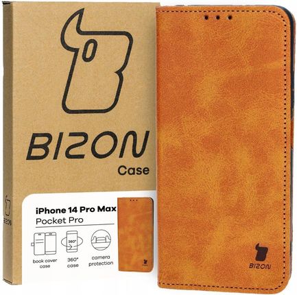 Bizon Etui Case Pocket Pro Do Apple Iphone 14 Pro Max Brązowe