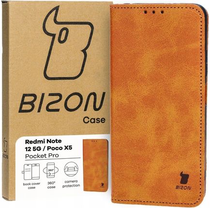 Bizon Etui Case Pocket Pro Do Xiaomi Redmi Note 12 5G / Poco X5 Brązowe