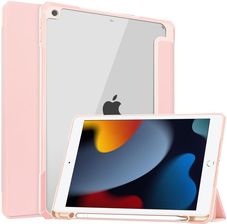 Bizon Etui Case Tab Clear Matt Do Apple Ipad 9 10.2 2021 / Ipad 8 2020/ Ipad 10.2 2019 Jasnoróżowe