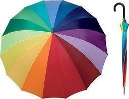 Długi, manualny parasol damski Rainbow Hit Golf Derby Doppler 71530R
