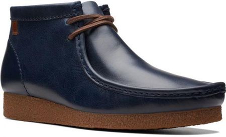 Buty Clarks Shacre Boot kolor dark navy leather 26174408