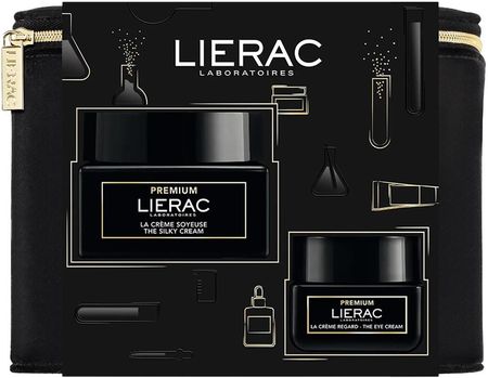 Lierac Premium Zestaw Krem Jedwabisty Anti-Aging 50 Ml + Prezent Krem Pod  Oczy 20 Ml + Kosmetyczka