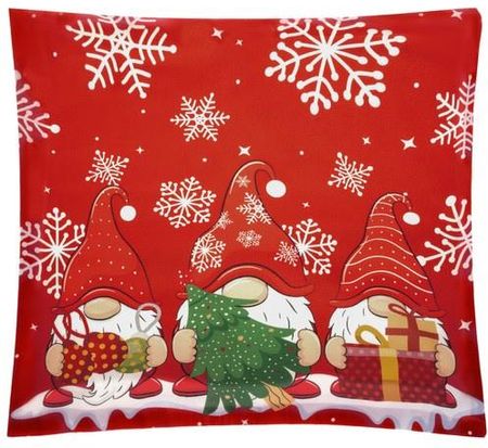 Poszewka dekoracyjna świąteczna na poduszkę jaśka skrzat 40x40
