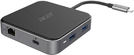 Acer 7in1 USB4 8K Multi Display Hub HDMI HP.DSCAB.013 - USB-C, HDMI, RJ-45, DP, 2x USB 3.2, Audio, Szary
