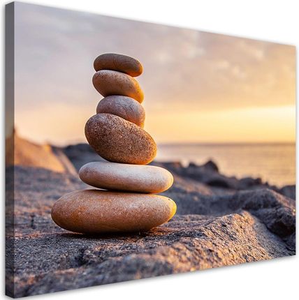 Feeby Obraz na płótnie Kamienie na plaży zen 120x80