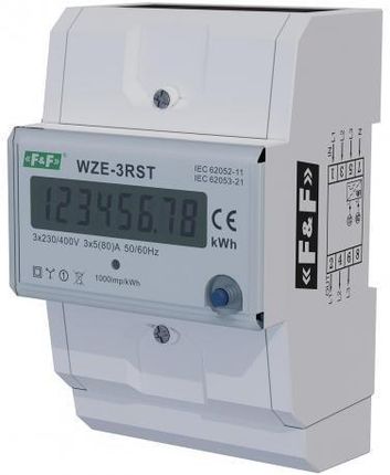 Trójfazowy licznik zużycia energii 80A, z funkcją RESET WZE-3RST
