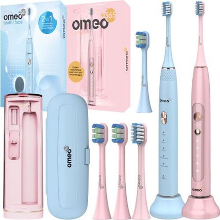 Omeo +365 UV Sanitizer Różowy + Teeth&Face Niebieski