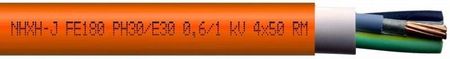 Kabel energetyczny ognioodporny (N)HXH-J FE180 PH90/E90 0,6/1 kV 3x2,5 RE pomarańczowy krążek 500m