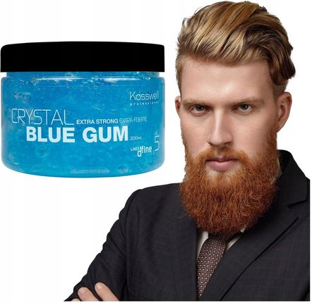 Kosswell Crystal Blue Gum Ekstra mocna utrwalająca guma do włosów 200 ml