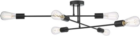 Lampa Sufitowa Neve 6 Light Flush Matt Black 