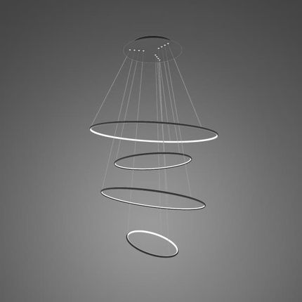 Lampa Wisząca Ledowe Okręgi No.4 Φ100 Cm 3K Czarna Altavola Design 