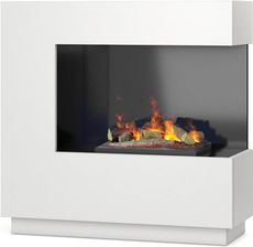 Zdjęcie Kominek elektryczny Warmtec Zen kaseta 400/600 LED + Polana 400L LOGBED z efektem Opti-Myst - biały mat, prawostronny - Skalbmierz