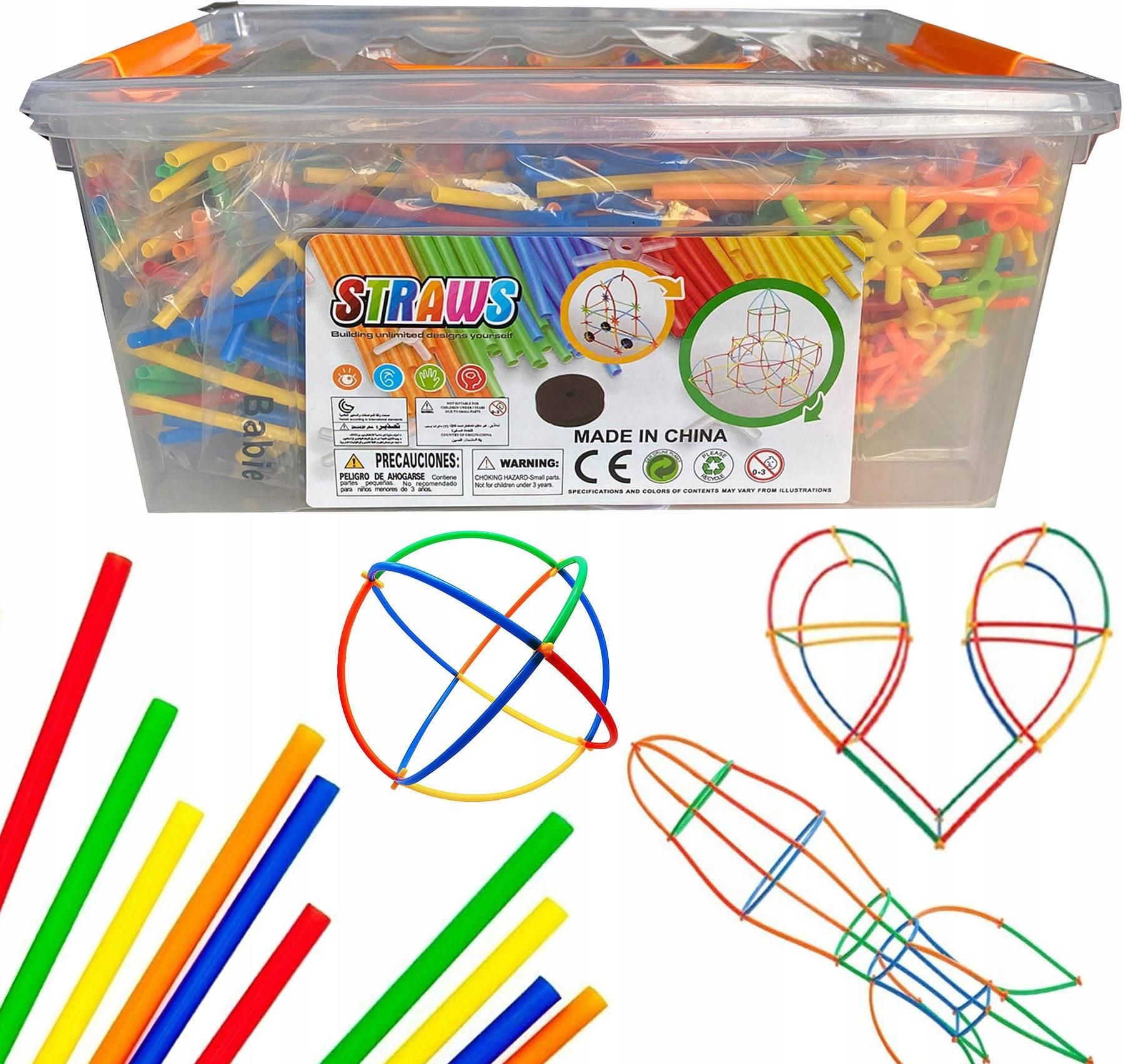 Toys Klocki Konstrukcyjne Słomki Patyczki Box 1200El. ceny i opinie