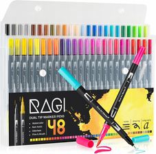 Zdjęcie Ragi Markery Akwarelowe Flamastry Pisaki Dwustronne 48 - Bartoszyce