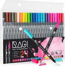 Zdjęcie Ragi Markery Akwarelowe Pisaki Flamastry Mazaki 24szt. - Bartoszyce