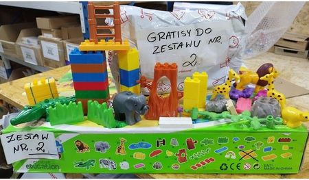 Edukacyjne Klocki - Duże ZOO - Ponad 110 Elementów Zestaw 2