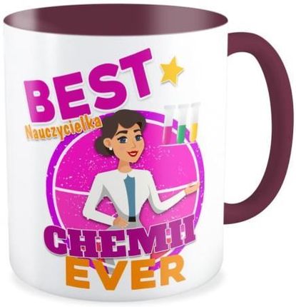 Kubek Bordowy Best Nauczycielka Chemii Ever (Kbo330Kon156)