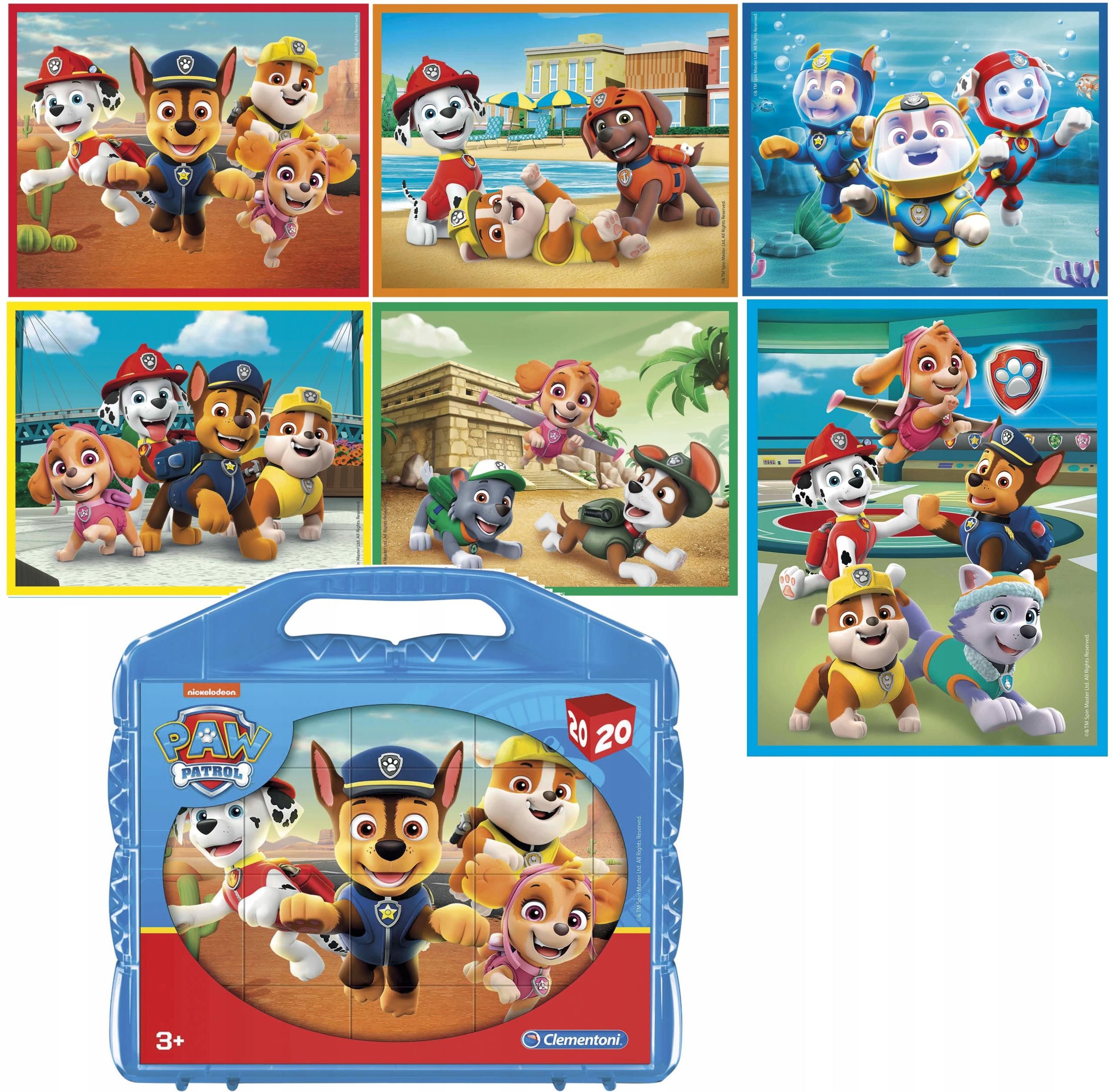 Clementoni Klocki Psi Patrol Puzzle Kostki 6 Układanek 20El. - Ceny i ...