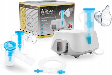 Misure Inhalator Nebulizator Tłokowy Dla Dzieci I Dorosłych 2 Maski Filtry