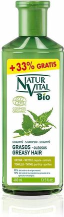 Naturvital Bio Ecocert Cabellos Grasos Szampon Dla Włosow Przetłuszczającyh 400 ml