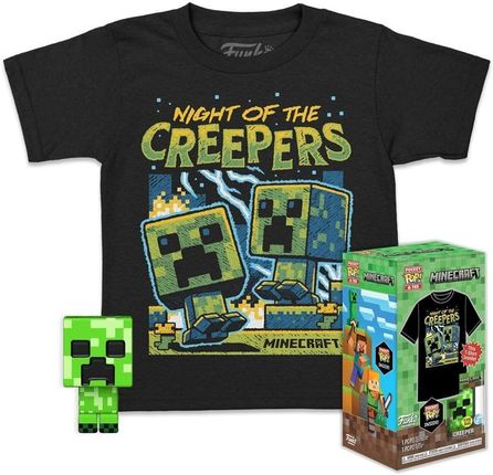 Funko Pocket POP! & Tee Koszulka i figurka: Minecraft - Blue Creeper - L