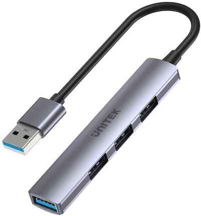 Unitek HUB USB-A 1xUSB-A 5 Gbps, 3xUSB-A 2.0 aluminiowy (H1208A)