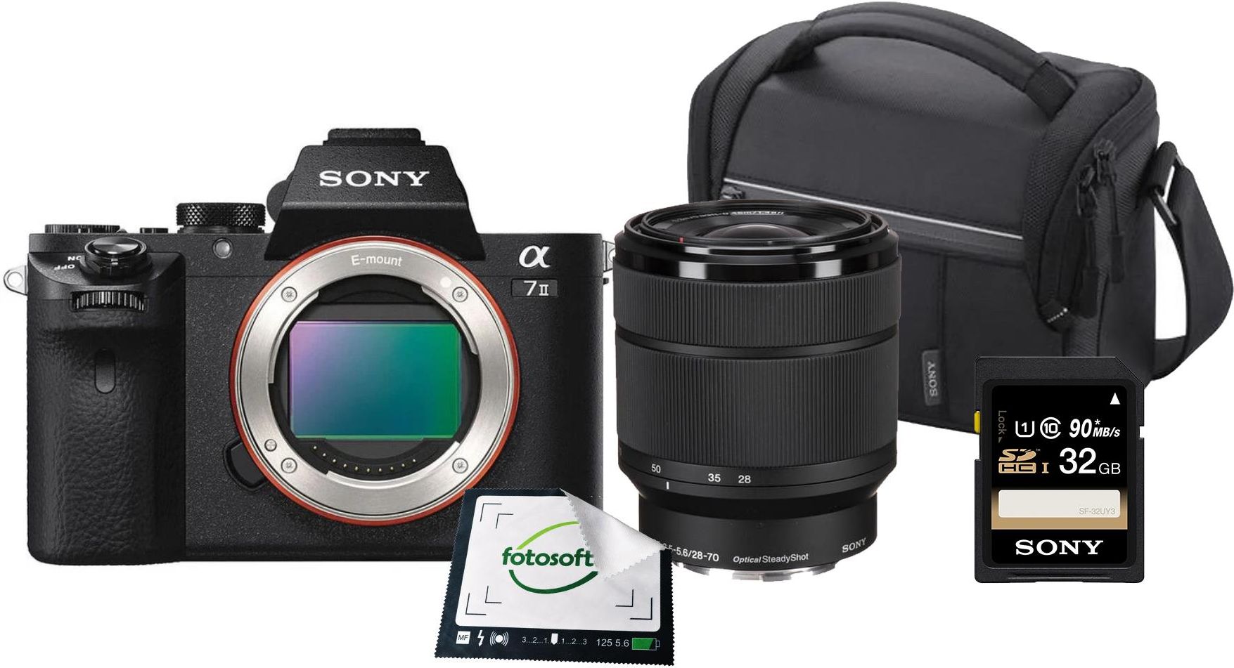 Aparat cyfrowy Aparat Sony A7II + FE 28-70mm F3.5-5.6 + Torba Sony