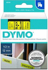 Zdjęcie DYMO Taśma Do Drukarek Etykiet, D1 45018 | 12Mm X 7M | Czarny / Żółty (S0720580) - Pruszków