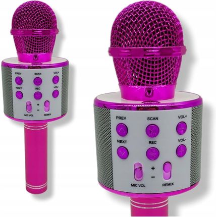 Smartworld Mikrofon Dla Dzieci Karaoke Bezprzewodowy Z Głośnikiem Różowy