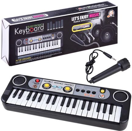 Jokomisiada Organy Keyboard 37 Keys Mikrofon In0056