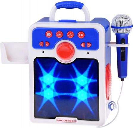 Jokomisiada Muzyczny Głośnik Niebieski Boombox Dla Dzieci Z Mikrofonem In0167