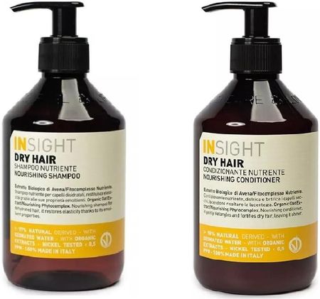 Insight Dry Hair Zestaw Do Włosów Suchych Szampon Nawilżający 400 ml + Odżywka 400 ml