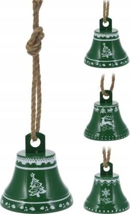 Koopman Ozdoba Świąteczna Dzwoneczek Na Jutowej Lince Zielony 12X13 Cm 15108