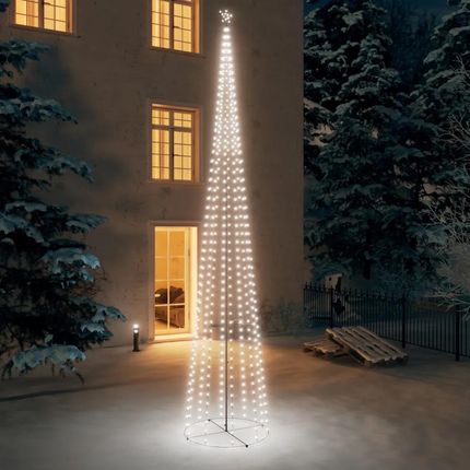 vidaXL Choinka Stożkowa, 752 Lampki Led, Zimne Białe, 160X500 Cm 168546768