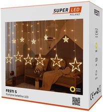 Zdjęcie S Led Lampki, Kurtyna Świetlna Gwiazdki 2,5M Biała Ciepła 230V 5932 - Dąbrowa Tarnowska