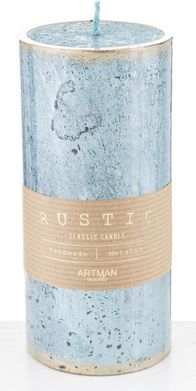 Art Pol Pl Turkus Świeca Rustic Patyn Walec Duży Fi7 - zdjęcie 5