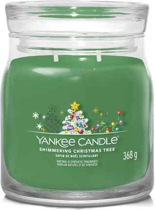 Yankee Candle Świeca Średnia Shimmering Christmas Tree Wosk Sojowy 368 G