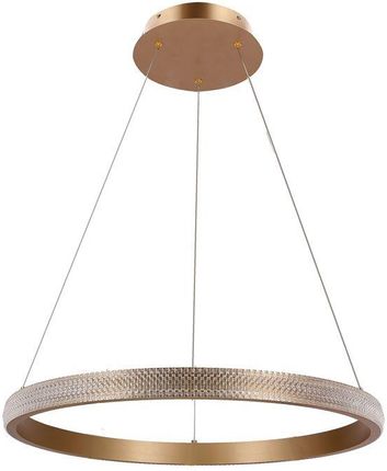 Candellux Hashim lampa wisząca 60cm złoty 34w led klryształki bezbarwne (31-28440)