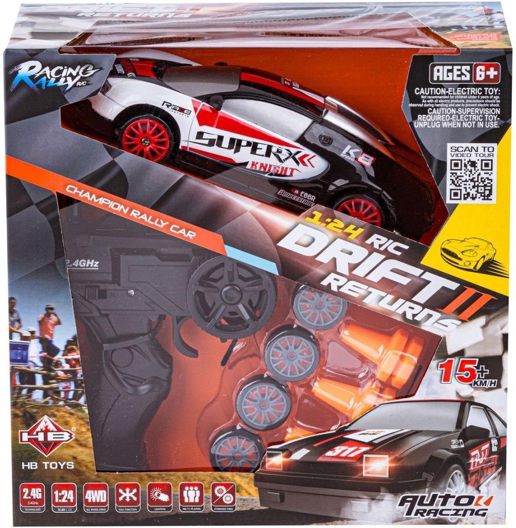 Samochód Do Driftu Auto RC Drift 1:24 2,4 GHz 4WD Czarno-Białe Bugatti ...