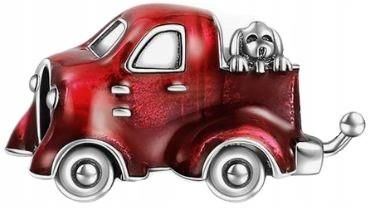 Charms pickup autko auto truck czerwone srebro 925