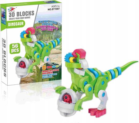 Midex Klocki Piankowe Dinozaur Miękkie Puzzle 3D 56El.