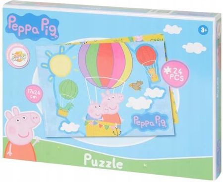 Winka Peppa Pig W Balonie Puzzle 17X24Cm 24El.