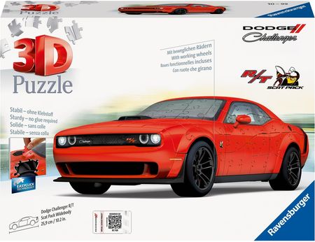 Ravensburger Dodge Challenger R/T Scat Pack Widebody Puzzle 3D 108 Elementów
