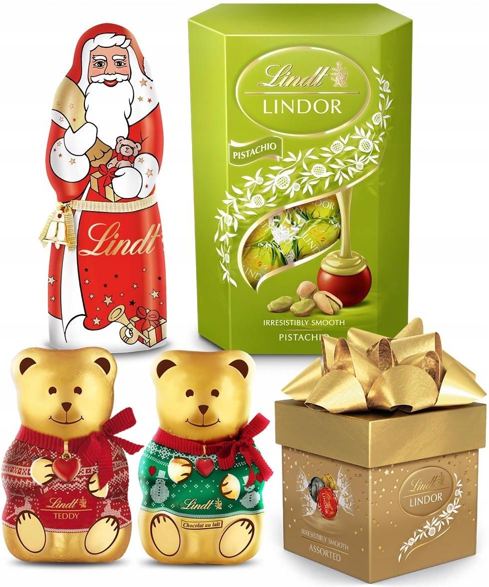 Lindt Zestaw Wi Teczny Praliny Lindor Cube Miko Aj Mi Teddy Green Red G Ceny I Opinie